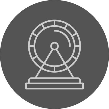 Hamster tekerleği ağ ikonu vektörü 