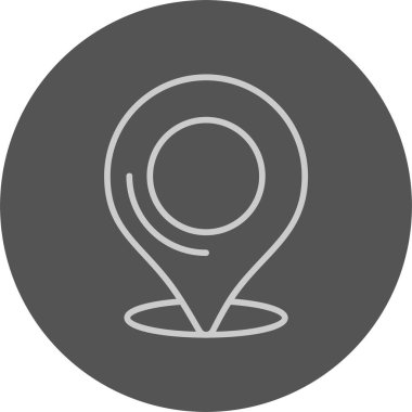 GPS web simgesi, basit illüstrasyon