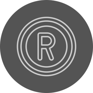 Güney Afrika Rand ikon vektör illüstrasyonu