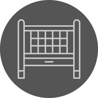 Bebek beşiği web simgesi basit illüstrasyon