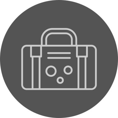 bavul web simgesi basit illüstrasyon