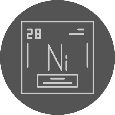 Nikel web simgesi vektör illüstrasyonu