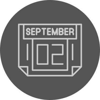 2 Eylül takvim ikonu vektör illüstrasyonu
