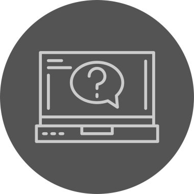 Soru Web simgesi basit illüstrasyon