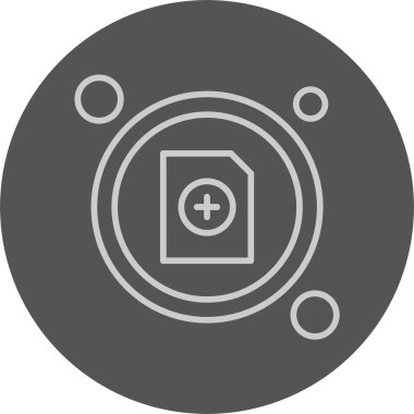 Yeni Dosya Düğmesi web simgesi basit illüstrasyon