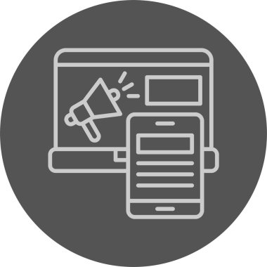 Dijital Pazarlama Web Simgesi, Basit İllüstrasyon