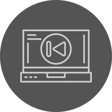 Geriye dönük ağ simgesini basit illüstrasyonla atla