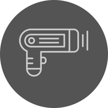 termometre silah simgesi, vektör illüstrasyonu 