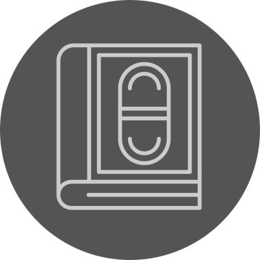 tıbbi kitap simgesi, vektör illüstrasyonu