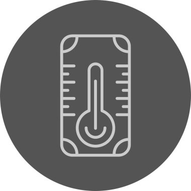 Sıcaklık web simgesi, basit illüstrasyon