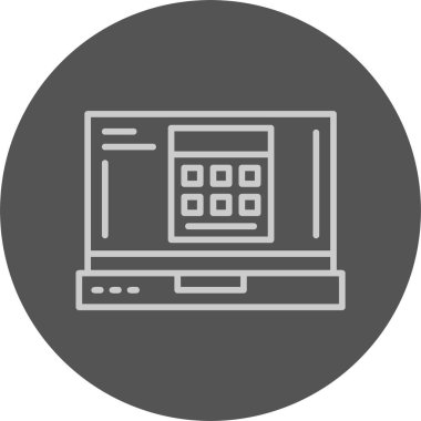 Hesap makinesi. Web simgesi basit illüstrasyon 