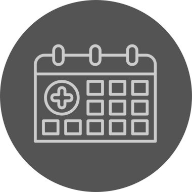 Takvim web simgesi, vektör çizim 