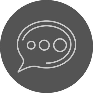 Sohbet mesajı. Web simgesi basit illüstrasyon