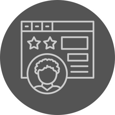 Kullanıcı web simgesi basit illüstrasyon 