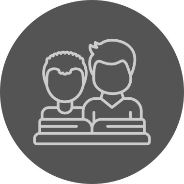 Grup Okuma Oturumu Web Simgesi, Basit Resim