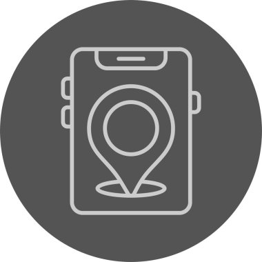 gps konum simgesi, vektör illüstrasyonu