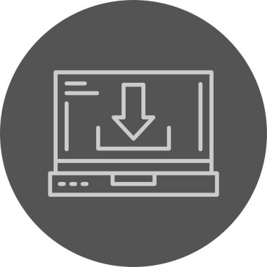 Düğme Web simgesi basit illüstrasyonunu indir