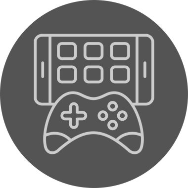 Video oyunu denetleyici simgesi, vektör illüstrasyonu