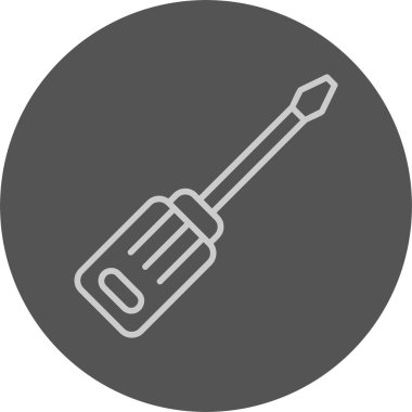 Tornavida Simgesi, Onarım Sembolü. Vektör İllüstrasyonu