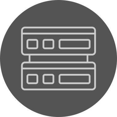 Sunucu Web simgesi basit illüstrasyon