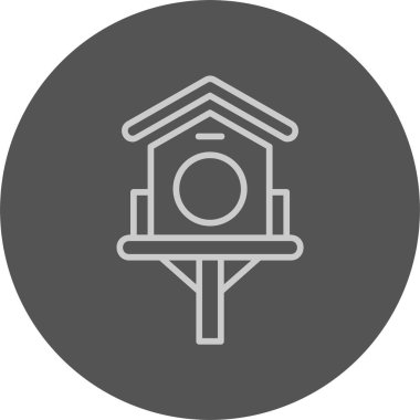 Kuş evi. Web simgesi basit tasarım