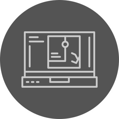 GPS web simgesi, basit illüstrasyon