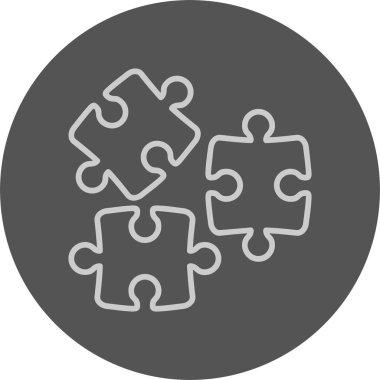 Yapboz parçaları dizisi. 