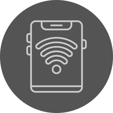 Wifi sinyal simgesi. Vektör İllüstrasyonu 