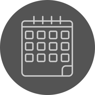 Takvim web simgesi, vektör çizim 