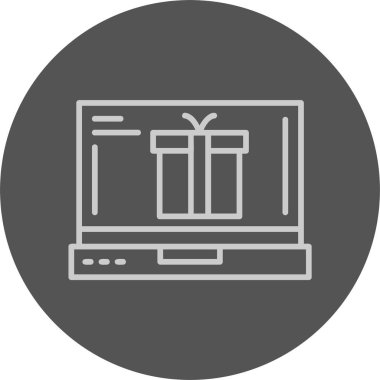 hediye web simgesi basit illüstrasyon