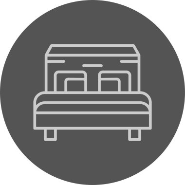 Yatağa. Web simgesi basit tasarım