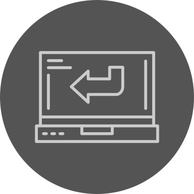 Arka ağ simgesi basit illüstrasyon