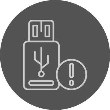 USB web simgesi, basit illüstrasyon