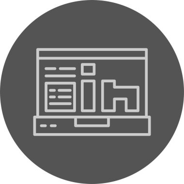 LinkedIn Web simgesi basit illüstrasyon