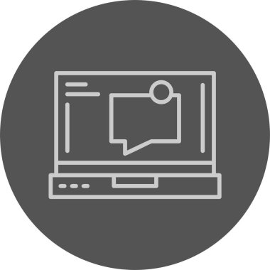 Sohbet mesajları simgesi, vektör illüstrasyonu