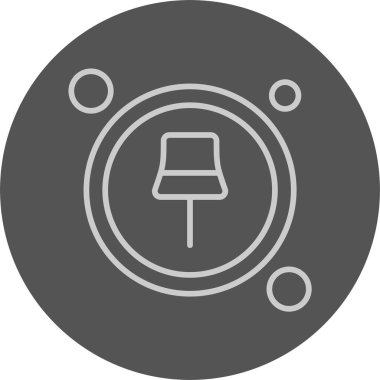 Pin Düğmesi Web simgesi basit illüstrasyon 