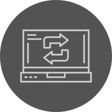 Web simgesini basit illüstrasyonla tazele