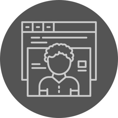 Kullanıcı web simgesi basit illüstrasyon 