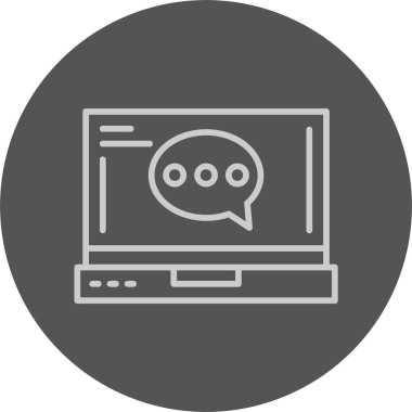 Yorum web simgesi basit illüstrasyon