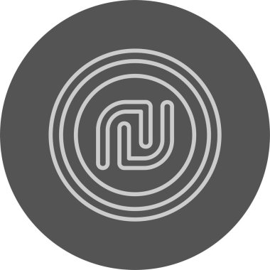 İsrail Shekel para birimi simgesi, vektör illüstrasyonu