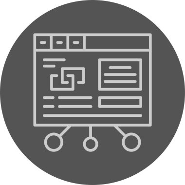 Bağlantı Düğmesi, Simge, Renkli Vektör İllüstrasyonu