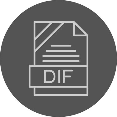  DIF dosya biçimi web simgesi çizimi  