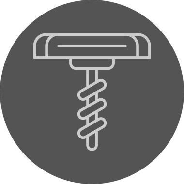 Tirbüşon web simgesi vektör çizimi