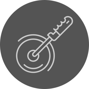 Pizza Kesicisi Web simgesi vektör illüstrasyonu