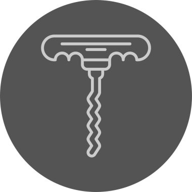 Tirbüşon web simgesi vektör çizimi