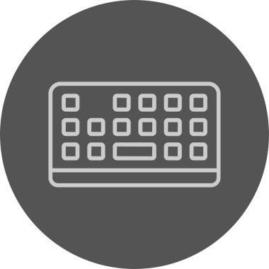 Klavye modern simgesinin vektör illüstrasyonu    