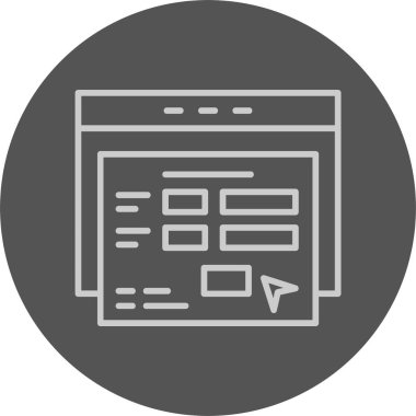 Uygulama Biçimi Web simgesi basit illüstrasyon