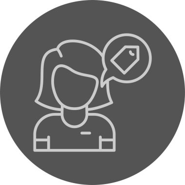 Etiketli Web Simgesi, Basit İllüstrasyon