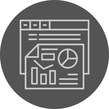 analitik grafik veri simgesi vektör illüstrasyonu