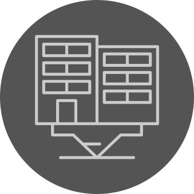 Ofis Konumu simgesi, vektör illüstrasyonu